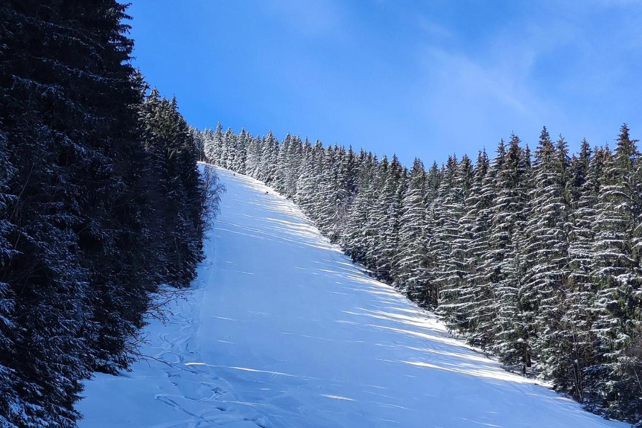 Enjoyharrachov - Atraktivni Slunny Klimatizovany Apartman 14 V Centru Harrachova Se Saunou, Parkovanim, Wifi-Wlan, Sat, Herni Konzoli, Pc S Win 10, Netflix Zdarma A Moznosti Dobijeni Auta S Jedinecnym Vyhledem Na Certovu Horu Se Skokanskymi Mustky Exterior foto